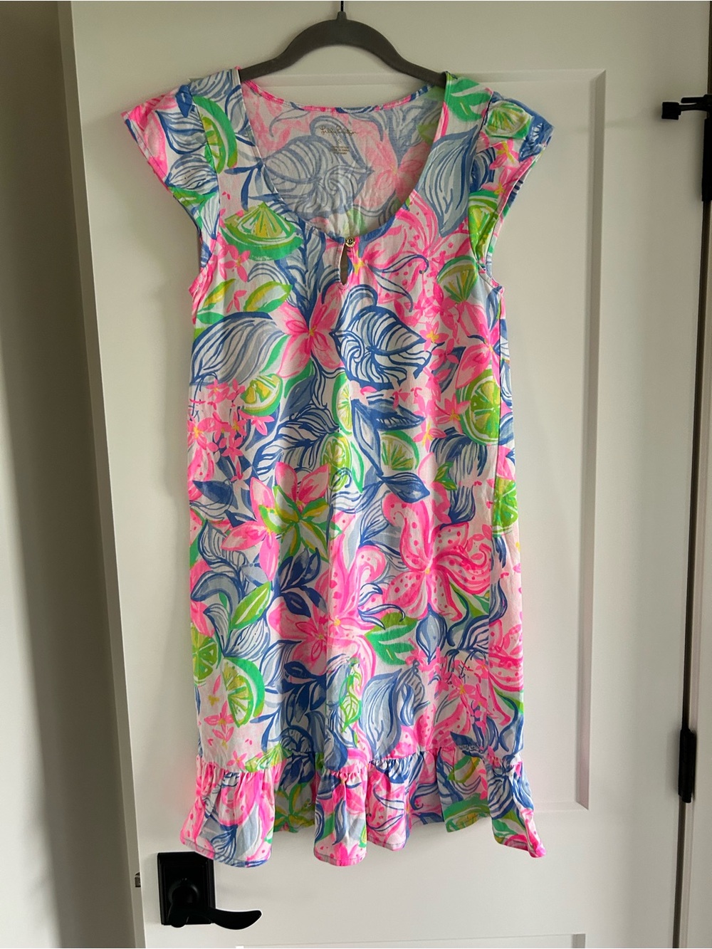 Lilly Pulitzer Pink, Blue & Green Floral Mini Dress